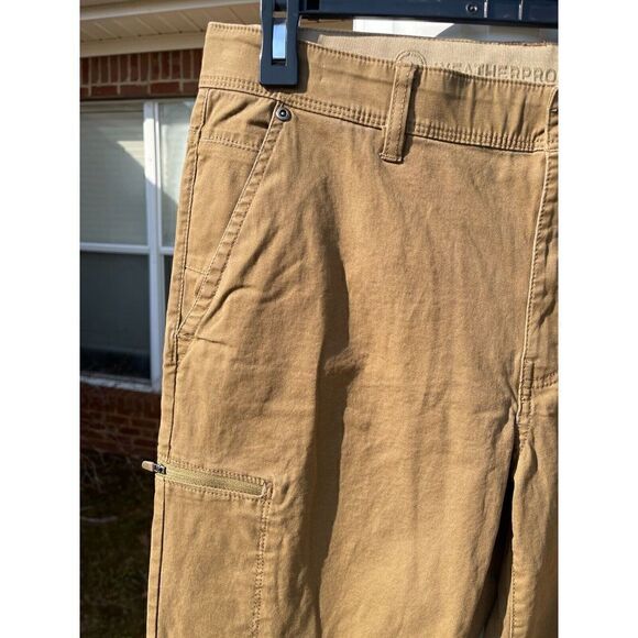 Weatherproof Cargo Pant Men's Size 32x32 Brown Cotton Solid Straight Legs Pocket - Picture 7 of 9